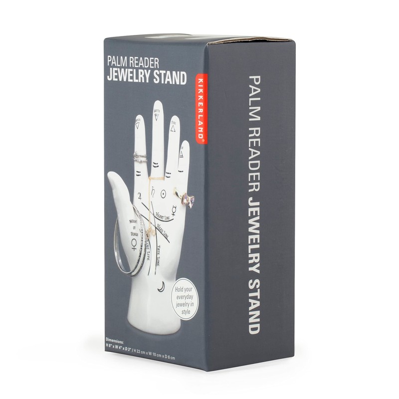 Soporte para joyería Kikkerland JK17 Palm Reader