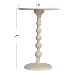 Bloomingville Hammered Metal Table, White