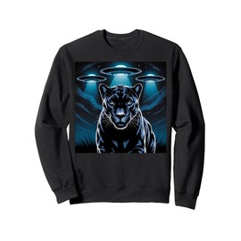 Kid Black Panther Selfie with Alien UFOs Black Panther Party Sweatshirt