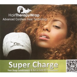 Hair Therapy Cordless Thermal Turban Heat Wrap - White
