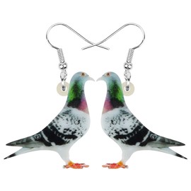 WEVENI Cute Acrylic Green Dove Earrings Birds Jewellery for Women Girls Charms Gifts (Green), Acrylic, not known