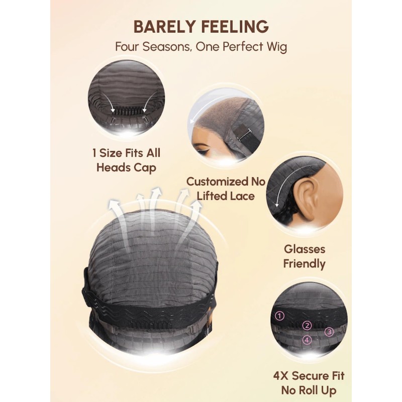 KLAIYI Bye Bye Knots Glueless Wig Blonde with Brown Roots