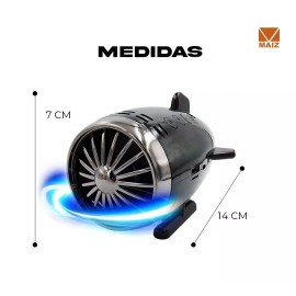 Maíz Bocina Bluetootooth Recargable Radio Fm Usb Turbina Luz Led