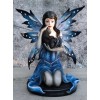 Ebros Blue Celestial Witch Fairy Cradling A Mystical Black Cat