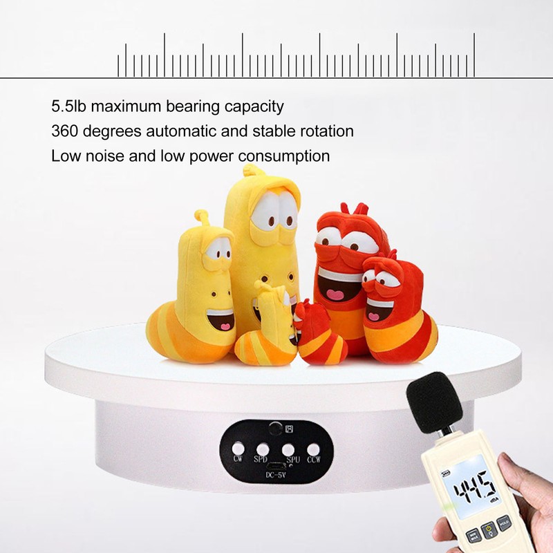 Rotating Display Stand 4.7in USB Battery Powered Stable Quiet Auto