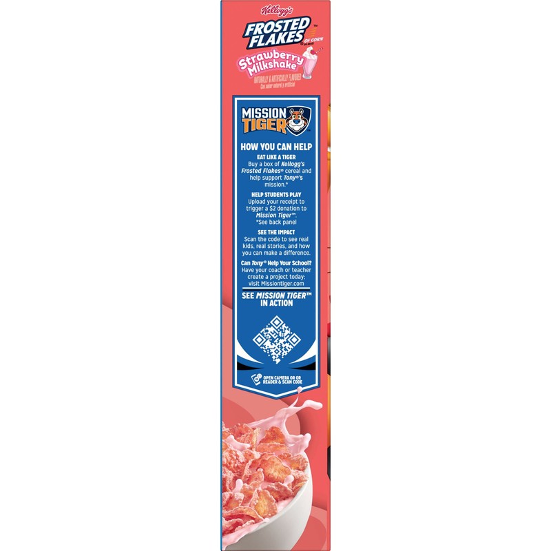 Frosted Flakes Breakfast Cereal, 8 Vitamins and Minerals, Kids Snacks,