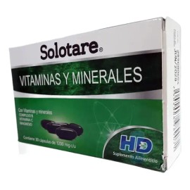 Complejo B, Vitamina C, Magnesio C/30 Caps Solotare Vitaminas Y Minerales