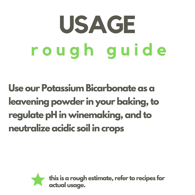 Potassium Bicarbonate (1lb) | Packed in Canada| Leavening Agent; Acid