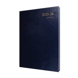 Collins 'Essentials' 12 Month Mid/Academic Year Planner, July 2025-July 2026 Day-to-Page Appointments Diary, A4 Hard Cover, Dark Blue