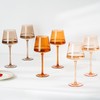 Colored Brown Wine Glasses Set of 6, Fall Winter Party,