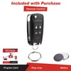 KeylessOption Keyless Entry Car Remote Uncut Flip Key Fob Replacement