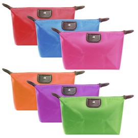 Kosmetiktasche Klein Set,6 Stück Reise Kosmetiktasche Klein, Wasserdicht Schminktasche Tragbare Makeup Tasche mit Reißverschluss,Kosmetischer Organizer Kosmetikbeutel für Damen und Mädchen (6 Farben)