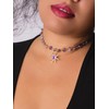 Sacina Purple Sun Choker, Freesize, Zinc Alloy, Stainless Steel, Nature