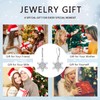 Snowflake Earrings 925 Sterling Silver Snowflake Leverback Earrings with White