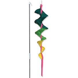 Premier Kites SoundWinds Small Fusilli Spinning Recumbent Bike Windsock - Green