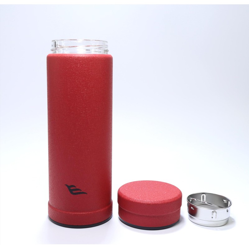 14oz/400ml Vacuum Insulated Glass Bottle,Glass Vacuum Drinking Cup,glass lined thermos,
