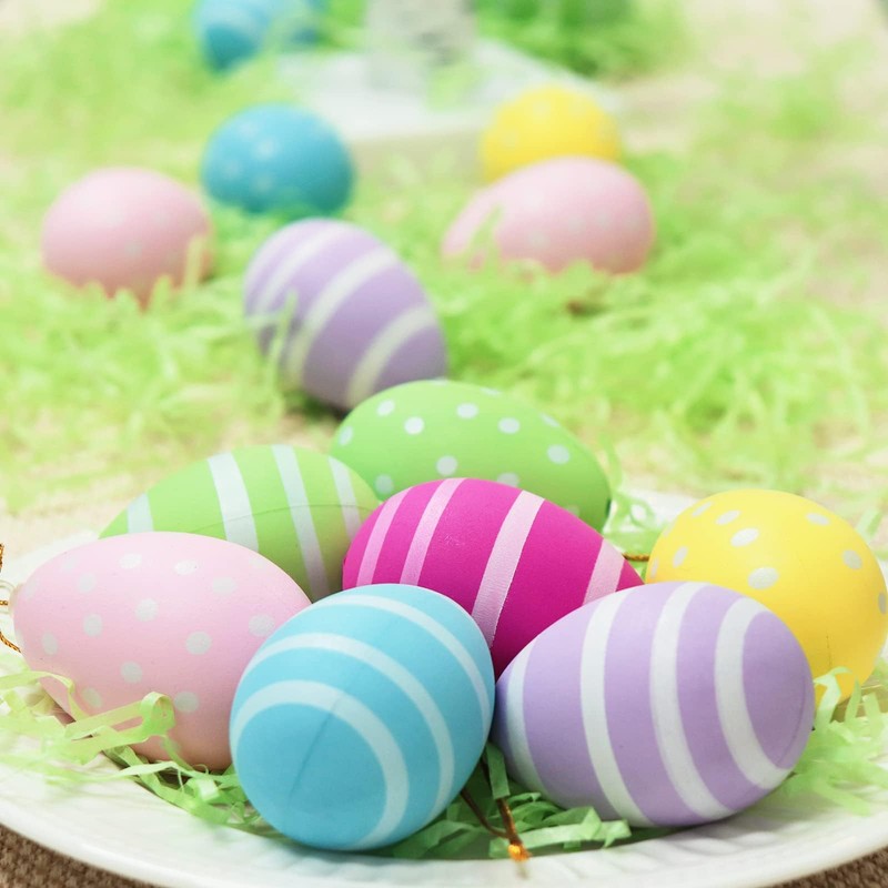 Mizijia 24 x Easter Eggs for Hanging – Beautiful Easter