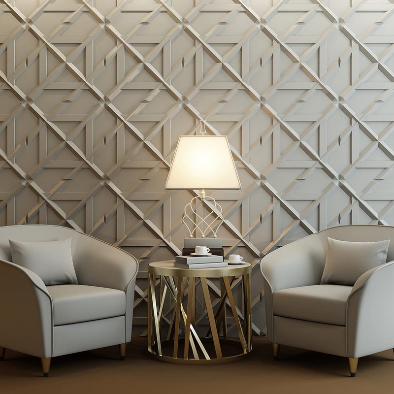 Art3d PVC 3D Wall Panel, Decorative Wall Tile in White