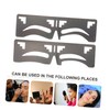 Baluue Sets Stainless Steel Brow Ruler Stencil Kit for Women