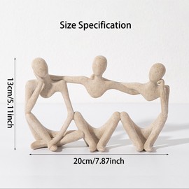 Lifexquisiter Thinker Statues for Home Decor, Modern Abstract Art Figurines Sculptures Ornaments for Table Desktop Bookshelf Cabinet Office Hotel Home Decoration (Sand)