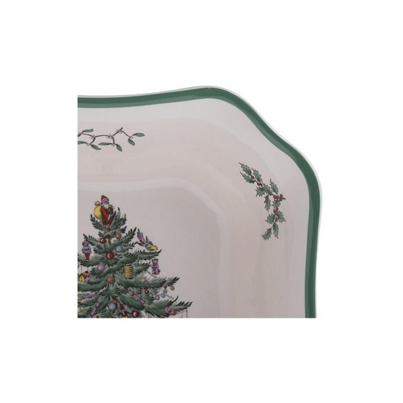 Spode Christmas Tree Square Salad Bowl
