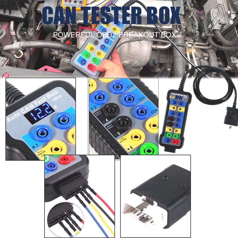 luumeiy OBD2 Breakout Box Powerful OBDII Protocol Detector, 16 Pin