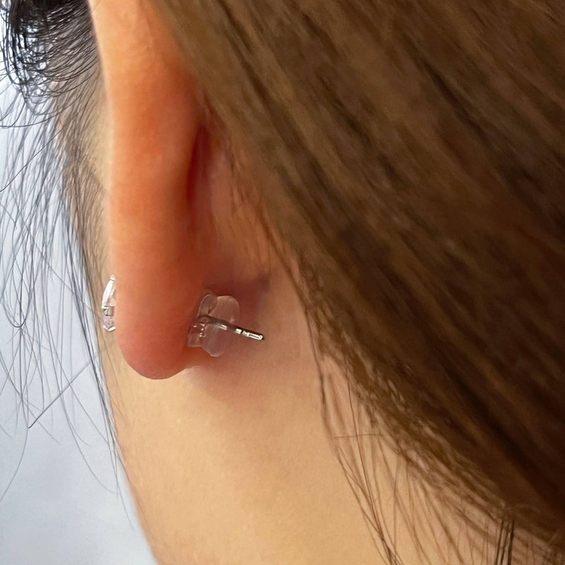 Earring Backs for Droopy Ears, 18K Gold Silicone Earring Backs