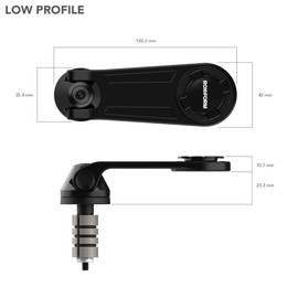 Rokform - Soporte para teléfono de vástago de Motocicleta Serie Pro, se Adapta a la mayoría de vástagos centrales de Bicicleta Deportiva de 12 a 24 mm, asegura el teléfono a través de Soporte de
