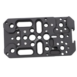 Depisuta Camera Cheese Plate with 1/4" 3/8" Threads & Cold Shoe, Aluminum Mounting Plate, Lightweight Accessory Bracket for Tripod, Rig, Cage, Video Stabilizer