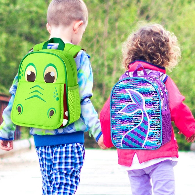 Backpack Leash, 9.5" Toddlers Mermaid Safety Leashes Bookbag for Girls