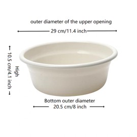 4 Pack Round Plastic Wash Basin,11.5 X 4.3 Inches Stackable Camping Dishpan,Portable Vegetable Fruit Dish Tub,Small Multipurpose Washtub for Face Cleansing, Home Kitchen Sink Outdoor Indoor