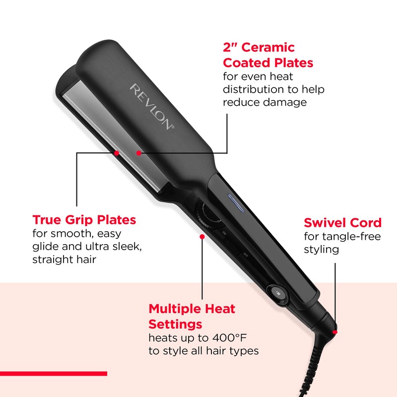 REVLON Smooth and Straight Ceramic Flat Iron | Fast Results,