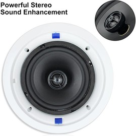 Herdio Ceiling Speaker System Passive Paired Bluetooth Room Speaker Package  - 4-inch / 5.25-inch / 6.5-inch 300 Watt / 6.5-inch 320 Watt Audio Mount - Size and Power: 5.25 Inches 300 Watts