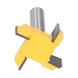 Slab Flattening Router Bit, Surfacing Router Bit Tipped Slab Flattening Surfacing Router Bit 4 Flute CNC Woodworking Milling Cutter Planing Tool (1/2 Handle)