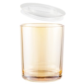 CandMak Candle Jars, 15 Pack 9 OZ Glass Empty Candle Vessels Containers Jars Bulk with Clear Lids for Making Candles (Luxury Champagne)