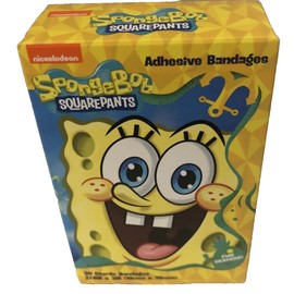ASO New Spongebob Squarepants  Adhesive Bandages, Fun Designs,  20 count, SHIPN24HR