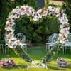 SUSIRE Wedding Arch Stand White Heart Shape Double Layers Wedding