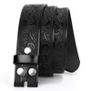 JASGOOD Western Leather Belt Strap for Men Engraved Cowboy Belt