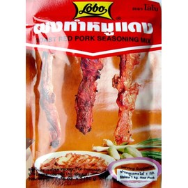 Lobo Roast Red Pork Seasoning Mix Thai Food Cook 100g.