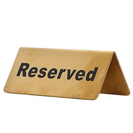 Letrero Reservado de Mesa Letreros de Mesa Reservados de Metal Letreros de Asientos Reservados Letrero de Carpa de Mesa de Doble Cara para Boda Restaurante Ceremonia Familiar (Reservado)