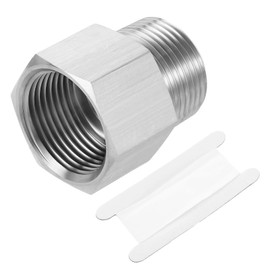 sourcing map Pipe Fitting Reducing Adapter, 1" NPT Male x G1 Female 304 Stainless Steel Reducer Connectors for Water Oil Air Pressure Gauge, Silver