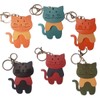 byDream 3 Split Cat Key Chain, Genuine Leather, Cat Fellows,