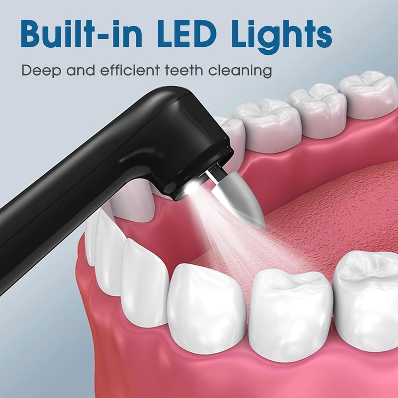 Electric Teeth Whitening Tools Plaque Tartar Polishing Cleaning Kit with