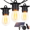 BesLowe 48FT S14 Solar String Lights Outdoor with Remote Controller,