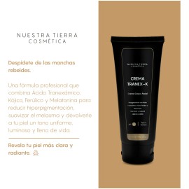 Crema Despigmentante Tranexamico kojico ferulico melatonina momento de aplicación día y noche todo tipo de piel