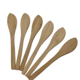 Dumpling Making Filling Tools Wood Stuffing Shovel, Bamboo Wooden Dumpling Mixing Spatula Stirring Spoon for Bread Jam Cream Cheese Butter Kitchen Gadgets (10 Pack)
