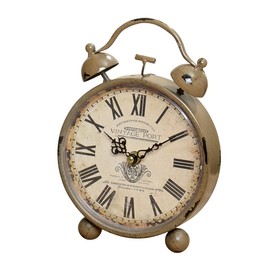 Alarm Clock Vintage Port in Shabby Chic Style with Roman Numerals