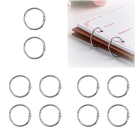 Flash Card Rings, Small Ring Binder 10Pcs Loose Leaf Binder Rings Flashcard Rings Index Card Rings Small Book Rings Ring Binders Clips for Flash Cards, Cue Cards, School, Office, Home 30mm/1.2 inch