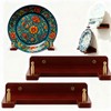 Chunful 2 Pcs Wall Plate Hanger, Acacia Wood & Brass