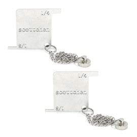 SCOTTCHEN Bench Grinder Safety Gauge, Stainless Steels Bench Grinder Safety Scale with Anti-lost Magnet-2 Pack